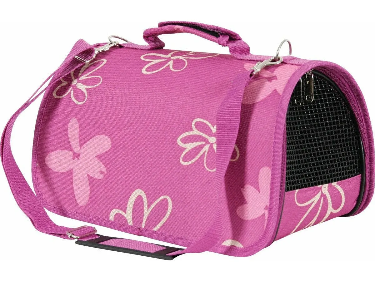 PET CARRIER FLOWER PLUM SMALL