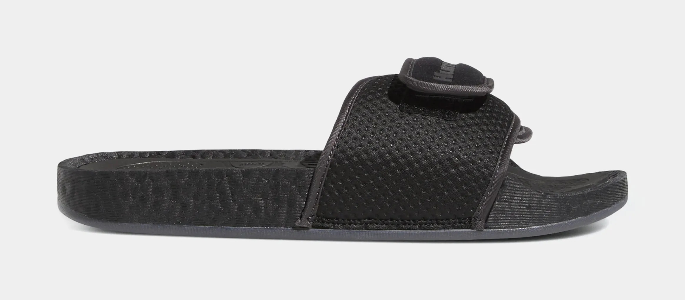 Pharrell Williams Chancletas HU Triple Black Mens Lifstyle Slide Sandals (Black)