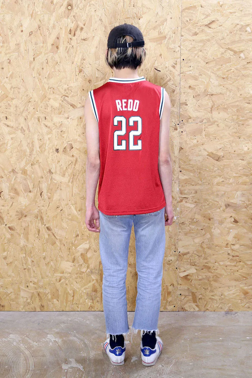 Red Adidas Retro NBA Basketball Vest