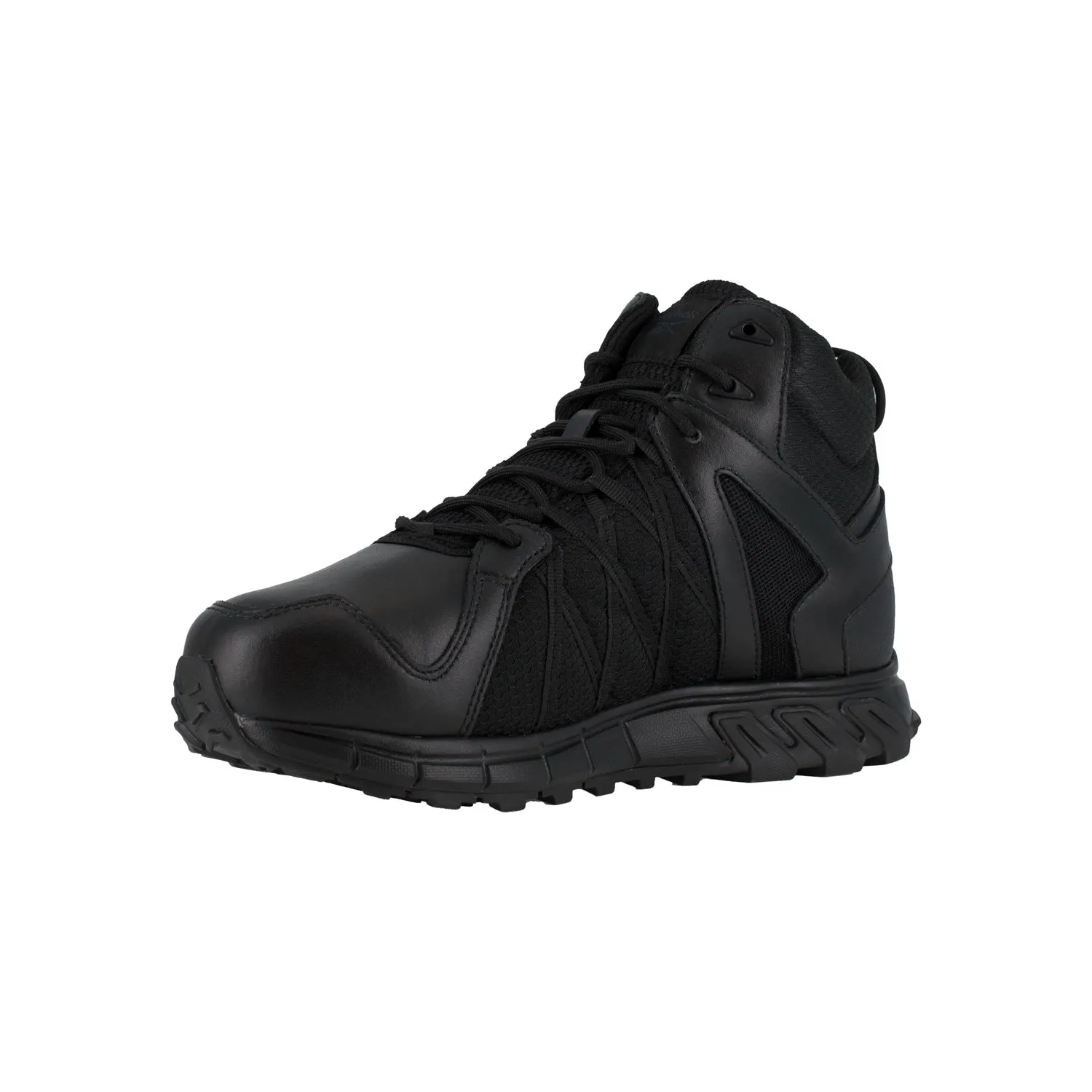 Reebok Mens Black Leather Work Boots Trailgrip AT Int MetGuard