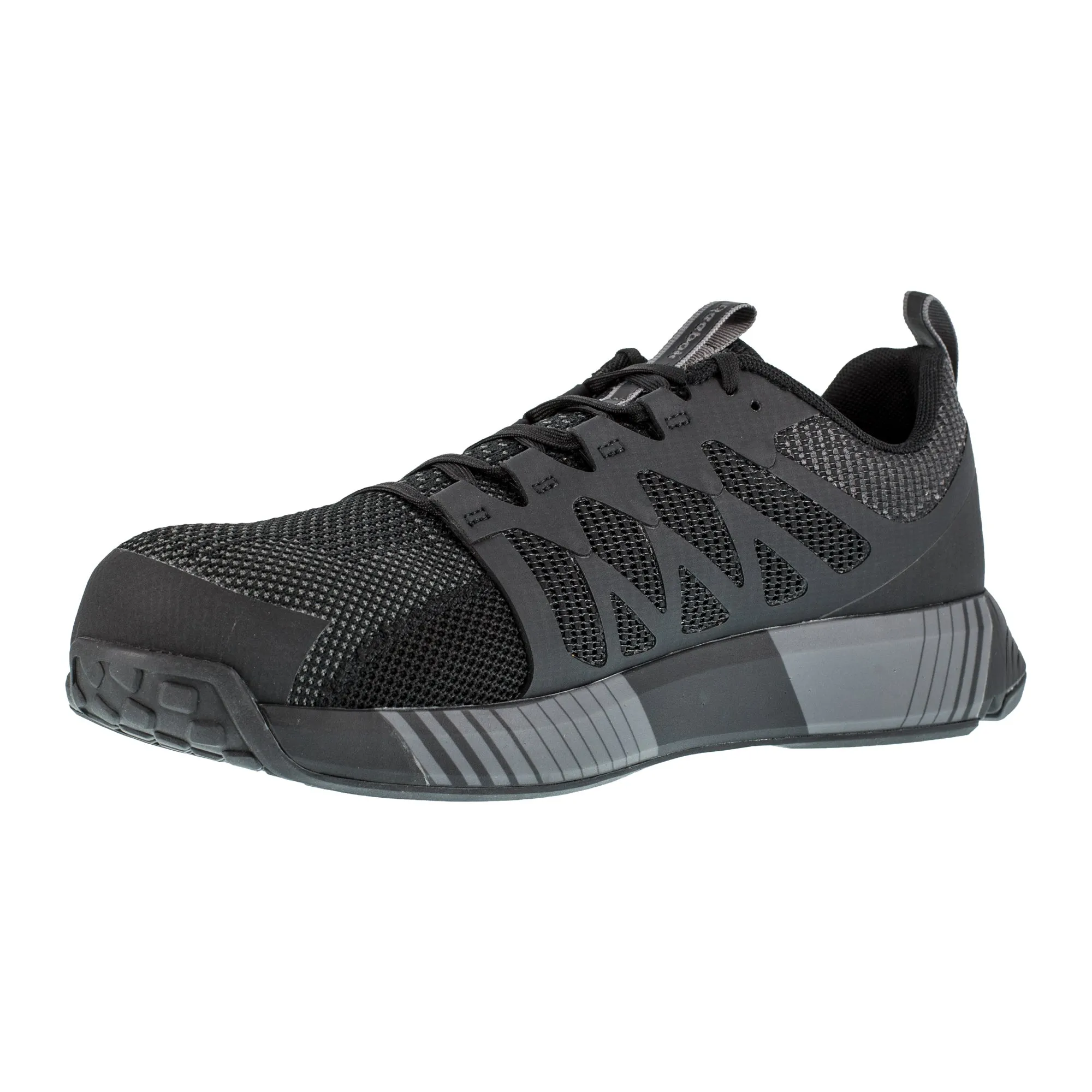 Reebok Mens Black/Grey Textile Oxfords Fusion Flexweave Work CT