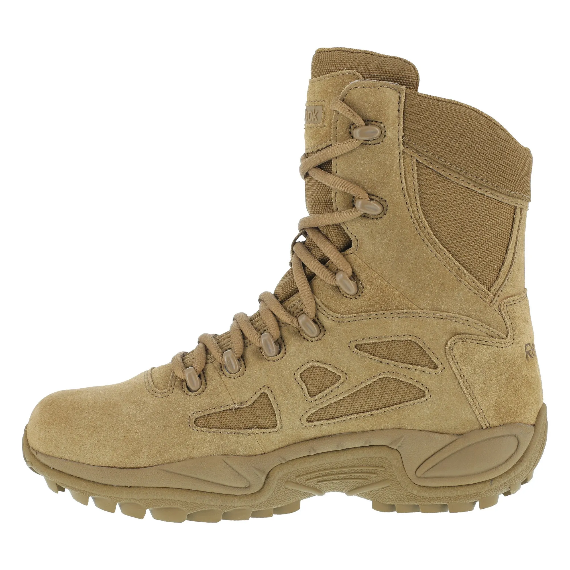 Reebok Mens Coyote Leather Military Boots Stealth 8in Rapid Response