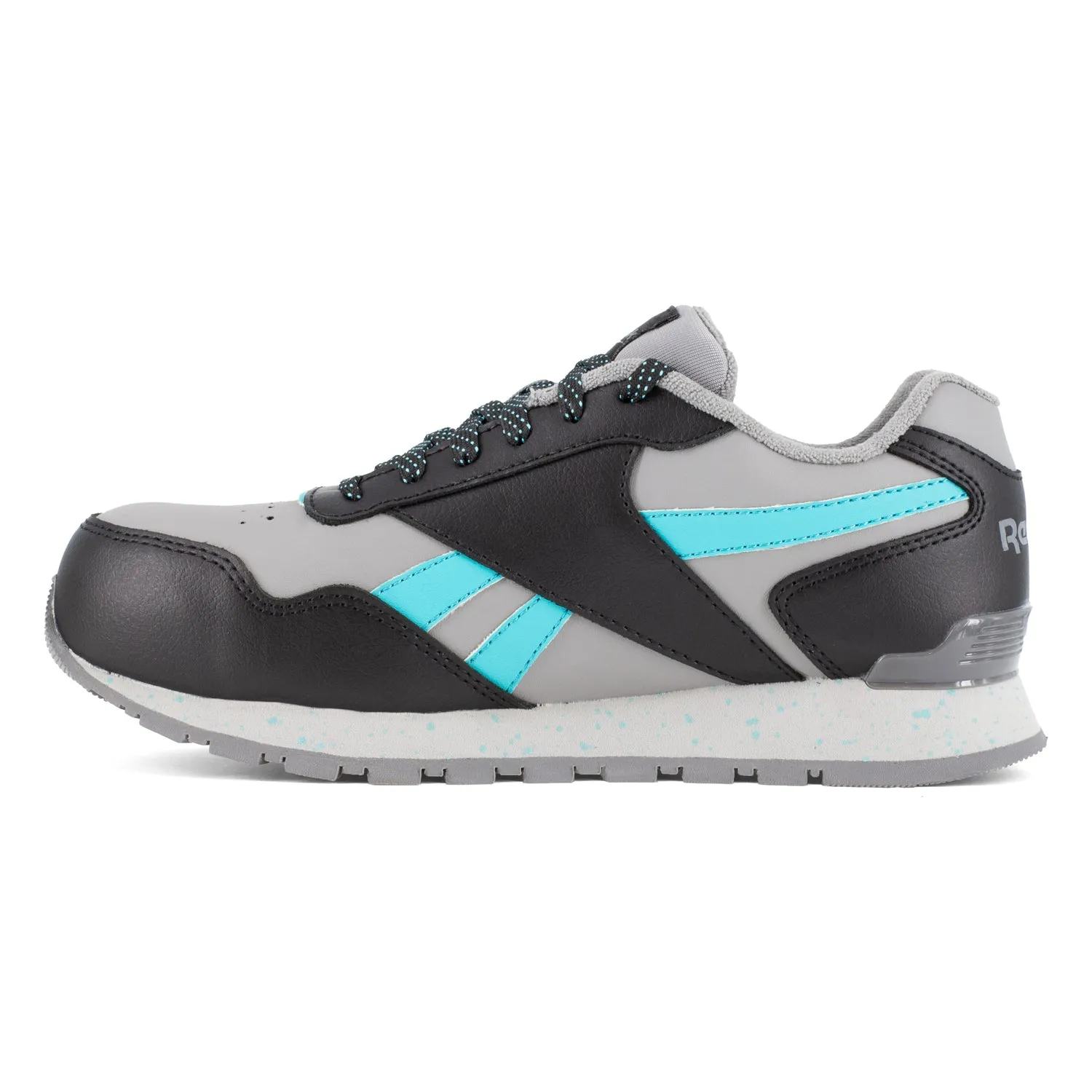 Reebok Womens Grey/Teal Leather Work Shoes Harman Classic CT