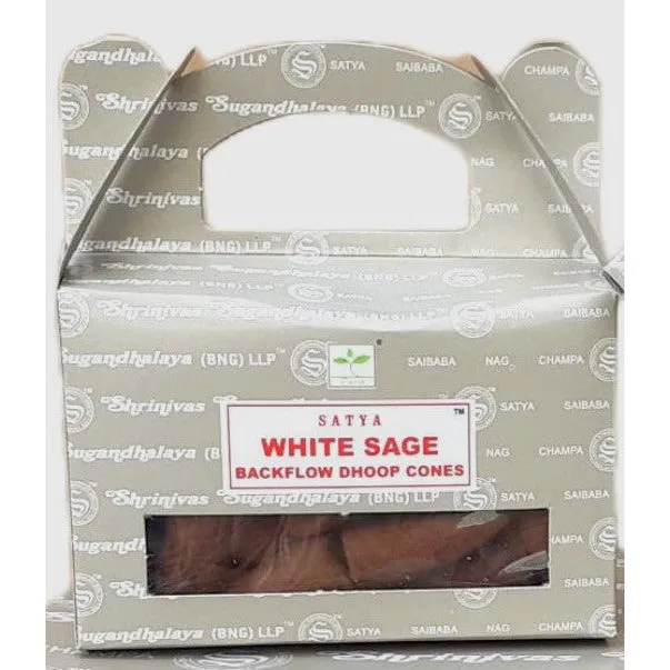 Satya White Sage Backflow Dhoop Cones