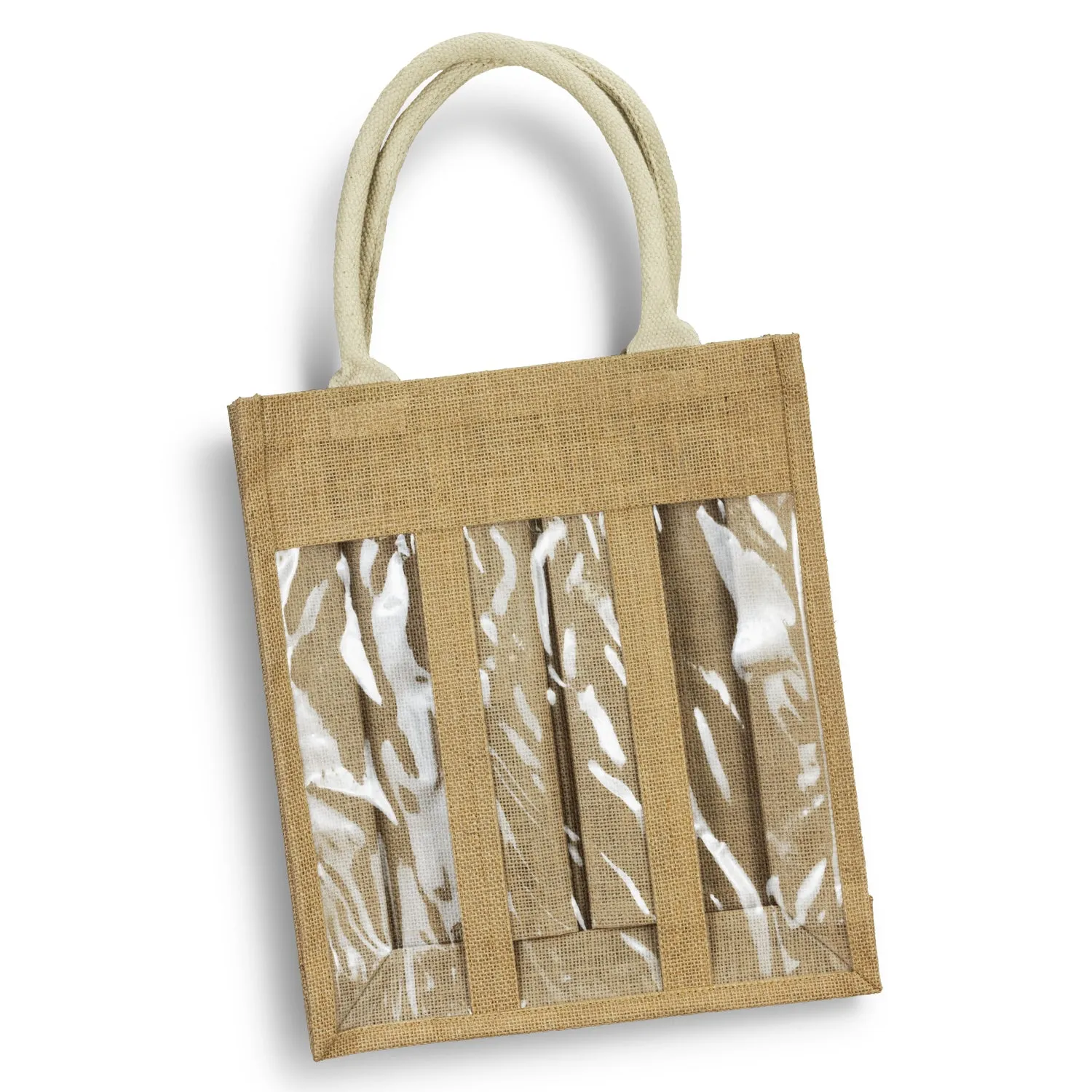 Serena Jute Triple Wine Carrier