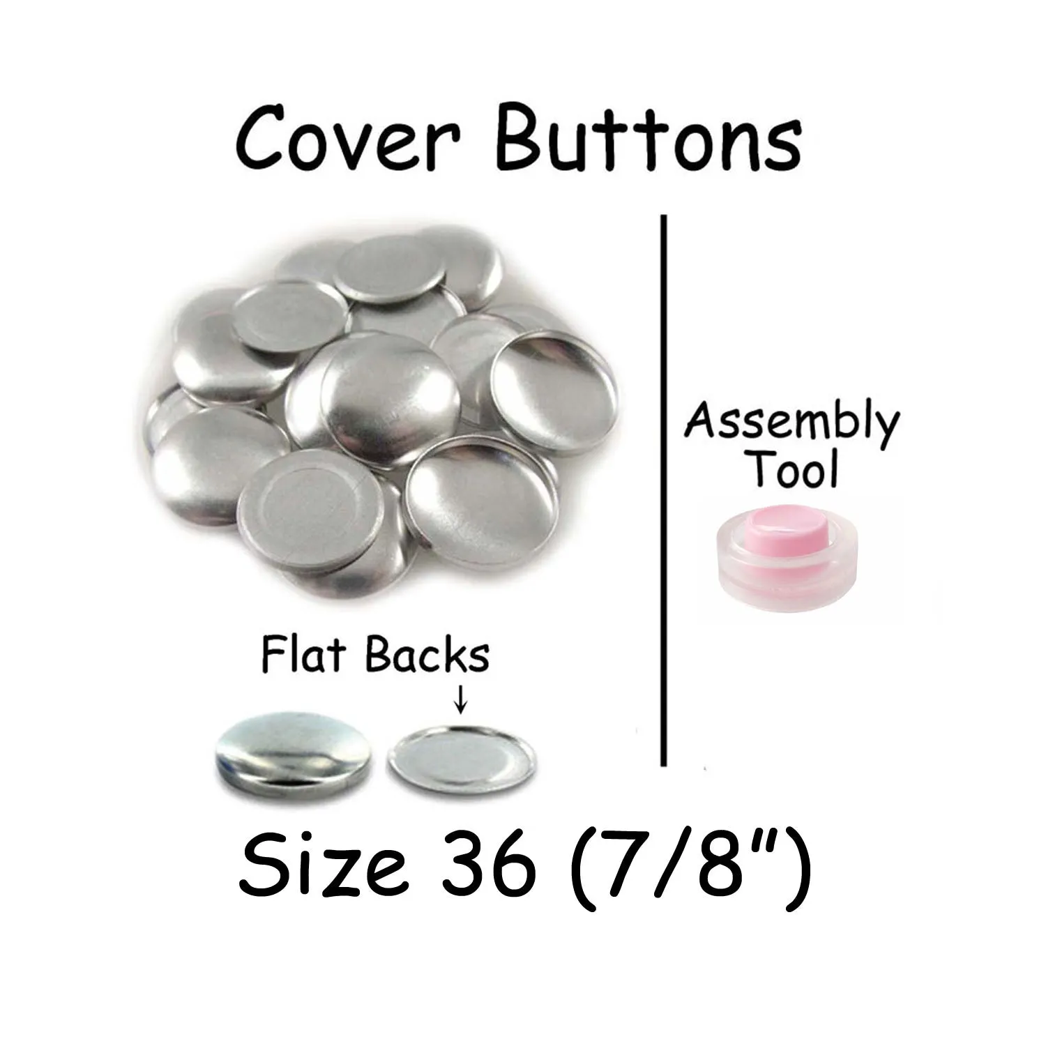 Size 36 Cover Buttons