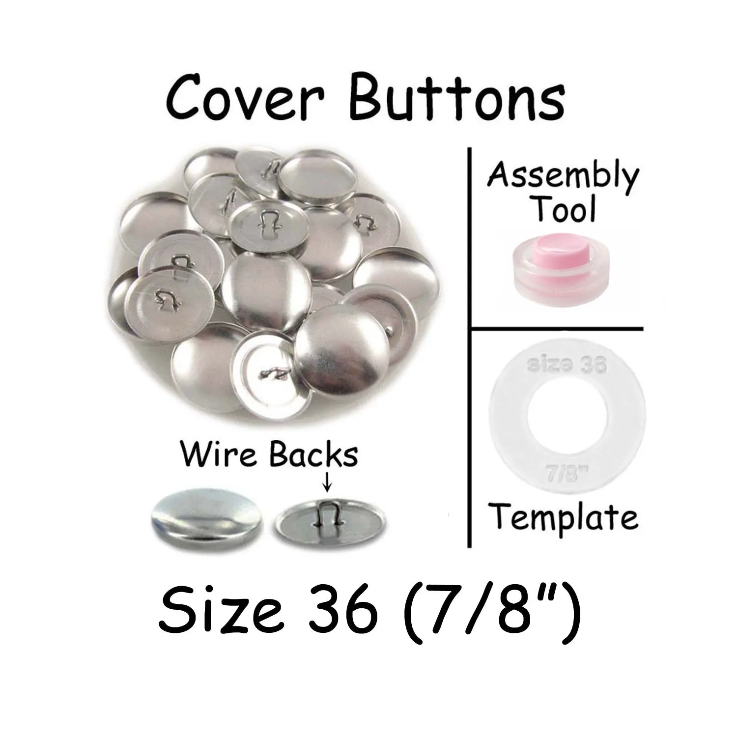 Size 36 Cover Buttons