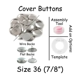 Size 36 Cover Buttons