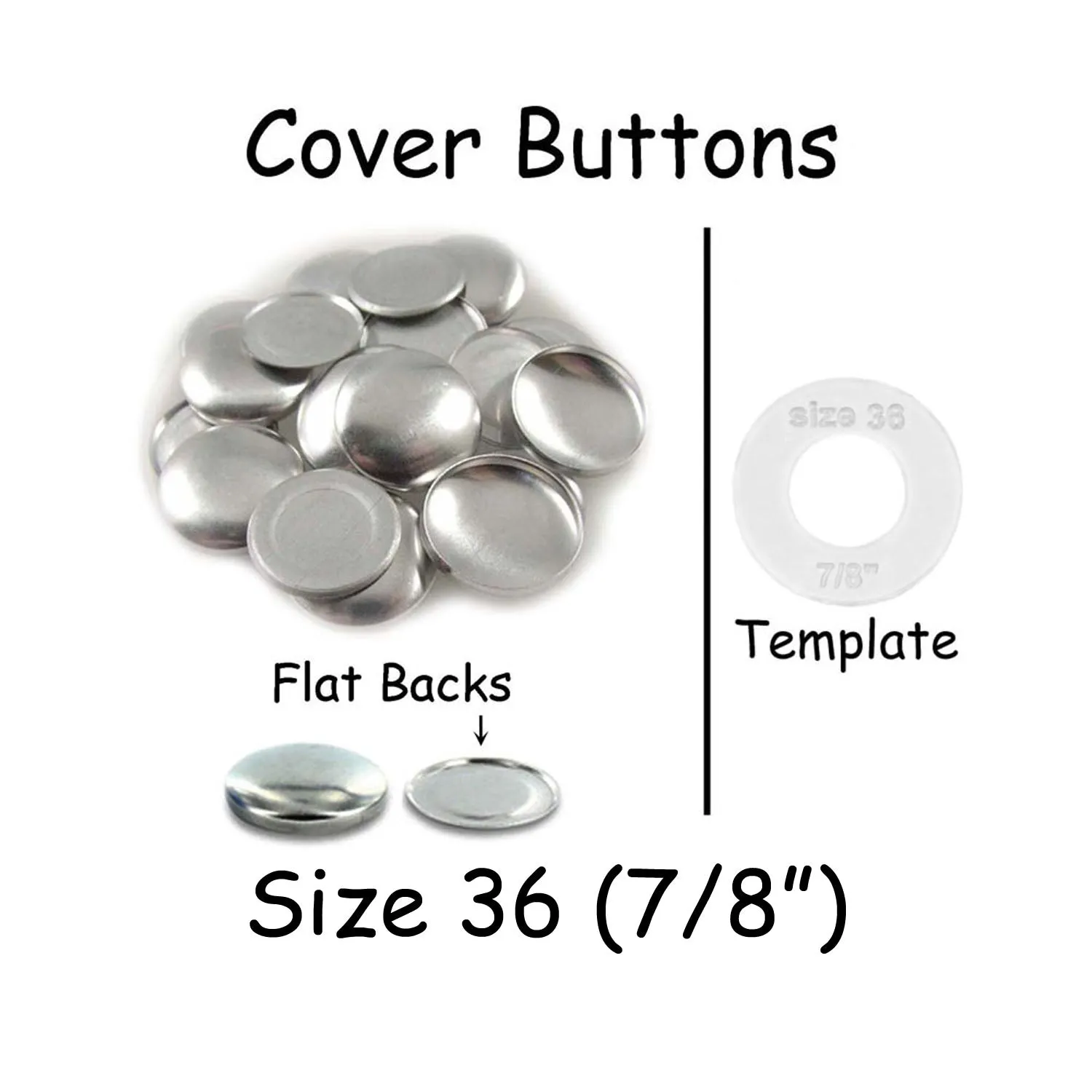 Size 36 Cover Buttons