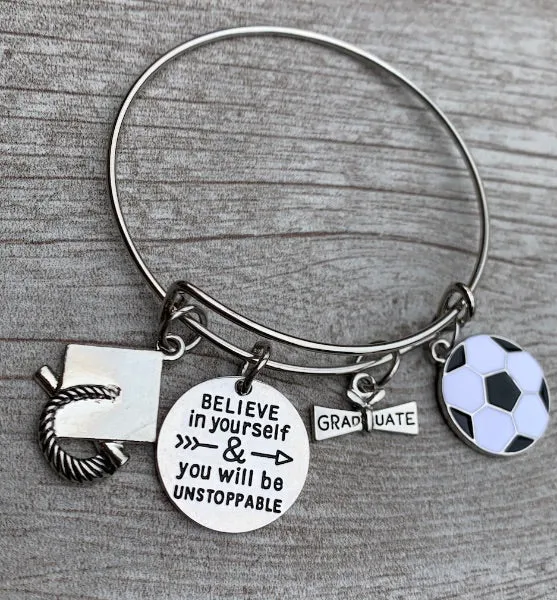 Soccer Graduation Bracelet- Pick Style