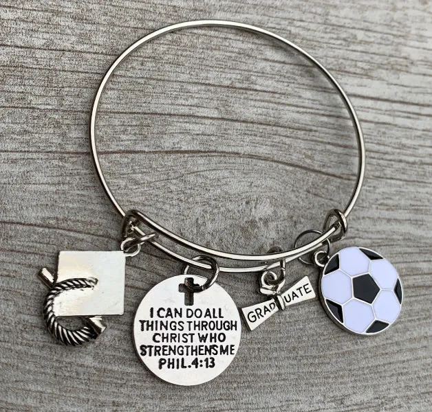 Soccer Graduation Bracelet- Pick Style