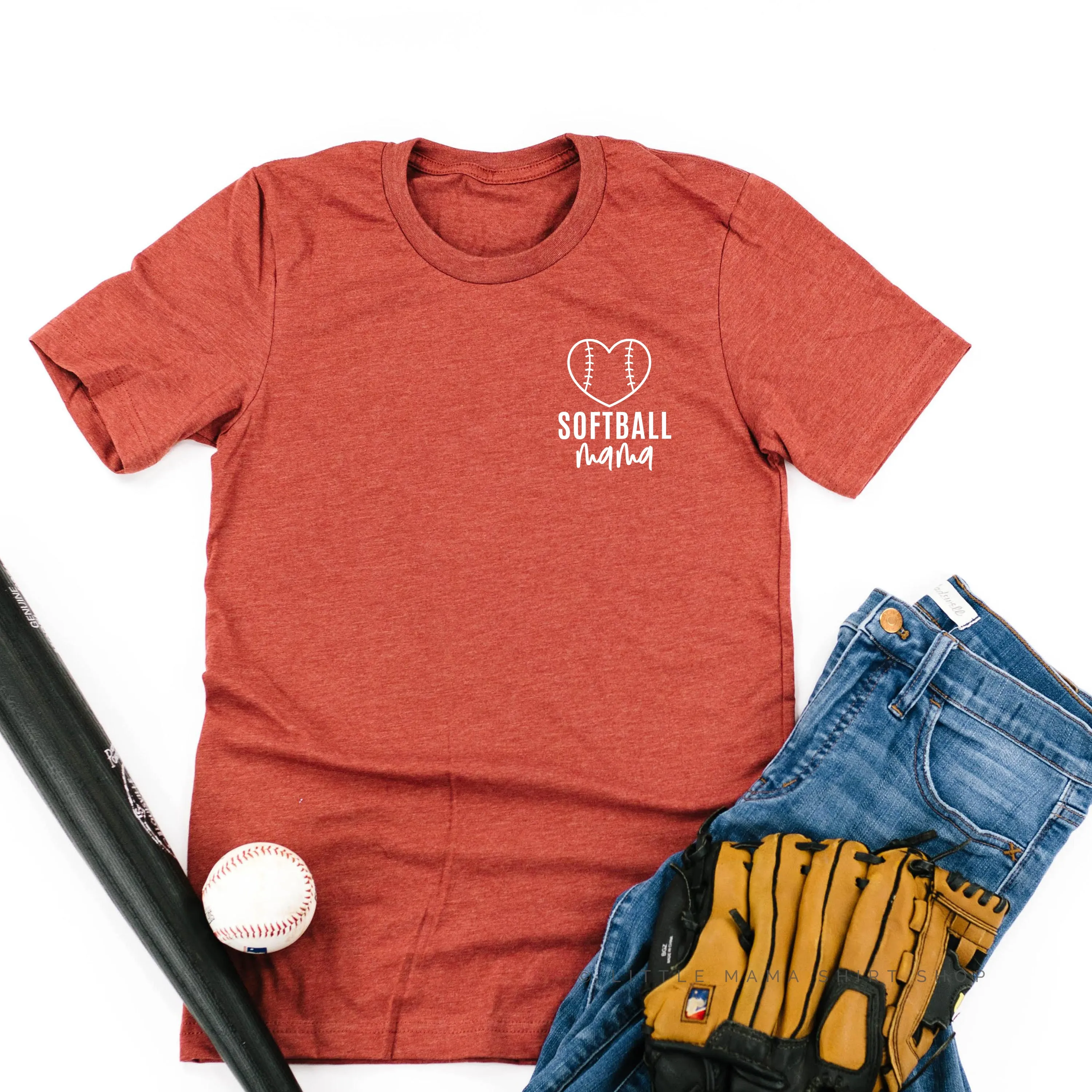 Softball Mama - Pocket Design - Unisex Tee