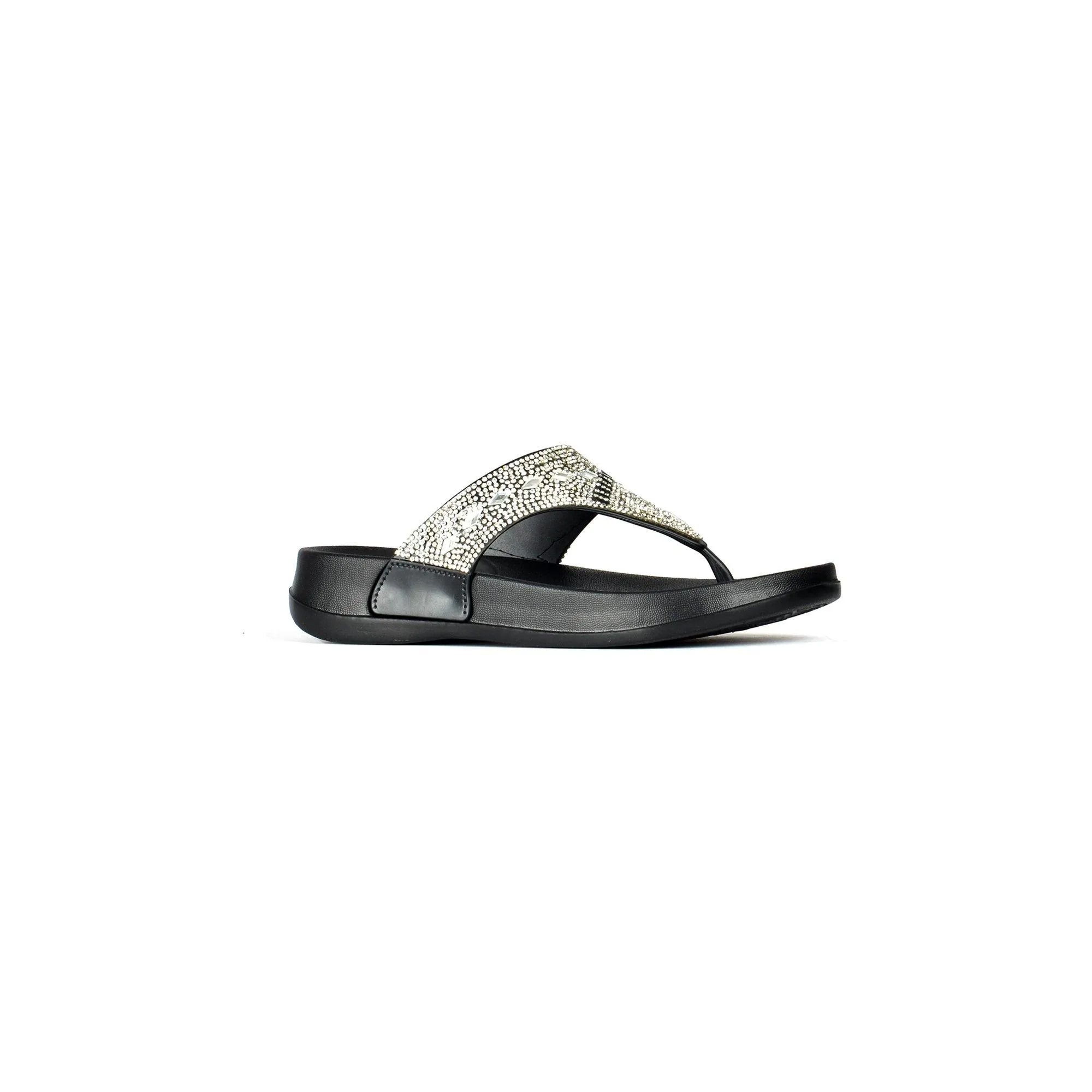 Sparkly Flip Flops - Black