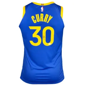 Steph Curry Signed Authentic Golden State Warriors NIKE Icon Edition Blue Basketball Jersey (JSA)