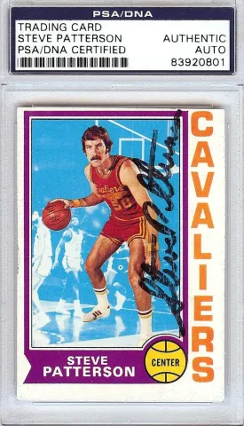 Steve Patterson Autographed 1974 Topps Card #24 Cleveland Cavaliers PSA/DNA #83920801