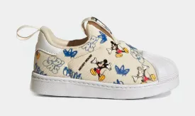 Superstar 360 x Disney Mickey Infant Toddler Lifestyle Shoes (Wonder White/Blue)