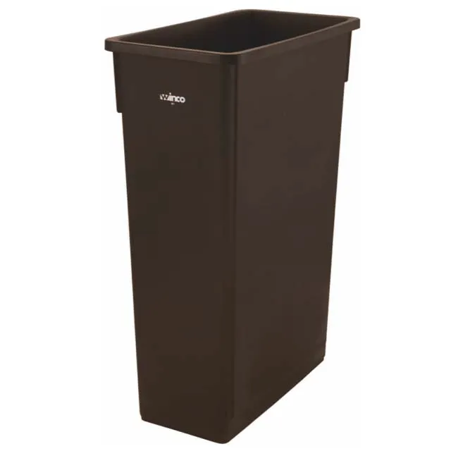 Trash Can 23 Gallon Slender - Brown