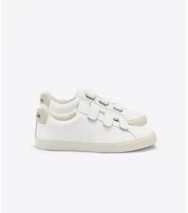 Veja Sneakers - 3 Lock Leather Sneakers in Extra White