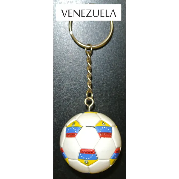 Venezuela Soccer Ball Metal Key Chain