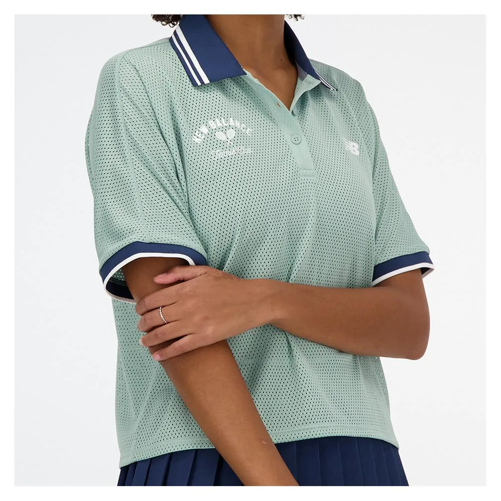 Women's Mesh Tournament Tennis Polo Salt Marsh