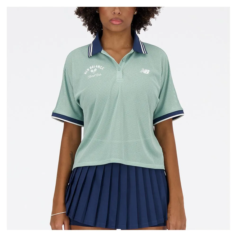 Women's Mesh Tournament Tennis Polo Salt Marsh