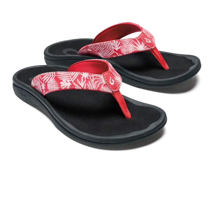 Women's Olukai 'Ohana Color: Lehua Flower / Onyx